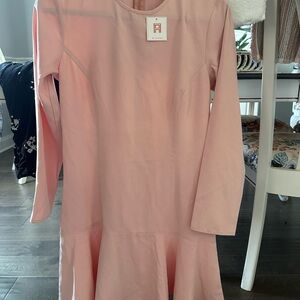Pink Long Sleeve Kids Dress